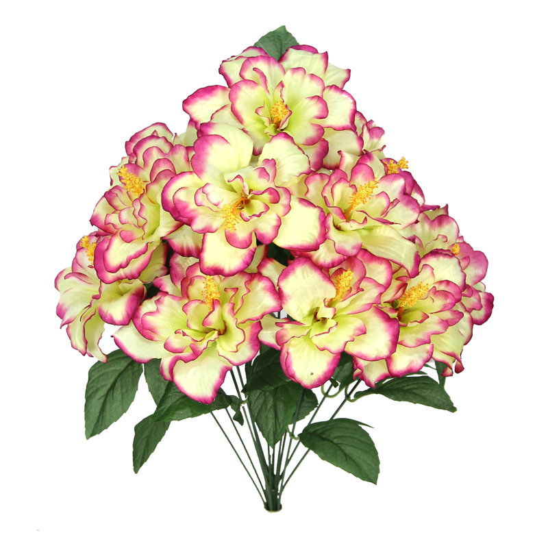 Primrue Artificial Blooming Hibiscus Bush & Reviews Wayfair